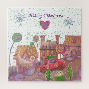 Weihnachtswagen niedlich puzzle