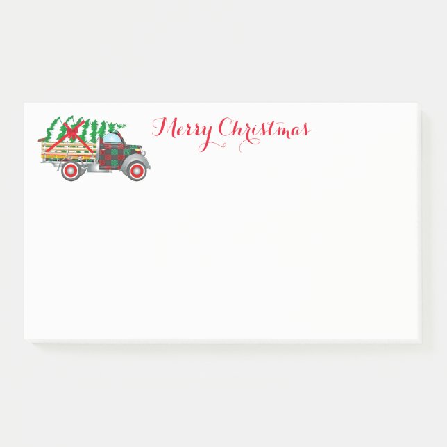 Weihnachtswagen Post-it-Notes Post-it Klebezettel (Vorderseite)
