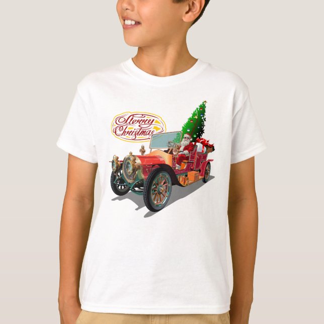 Weihnachtswagen T-Shirt (Vorderseite)