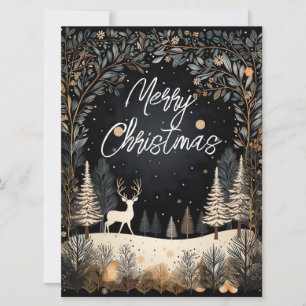 Weihnachtswald Feiertagskarte