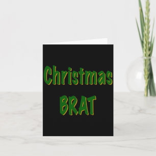 Weihnachtswald Grün Gold Brat Auf Rotem T-Shirt Karte