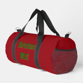 Weihnachtswald Grüne Goldbutt auf Crimson Red Duffle Bag