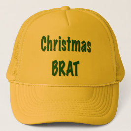 Weihnachtswald Grüner Brat auf goldenem Gelb Truckerkappe