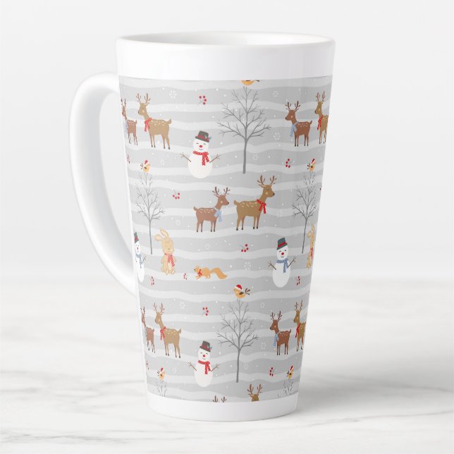 Weihnachtswald Latte Tasse (Linke Ecke)