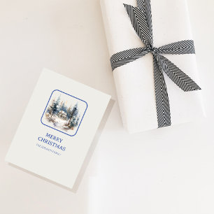 Weihnachtswald Minimalistisch Einfache Ferien Postkarte