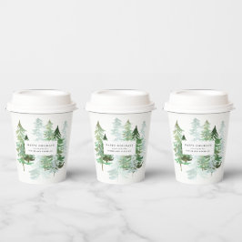 Weihnachtswald Pappbecher