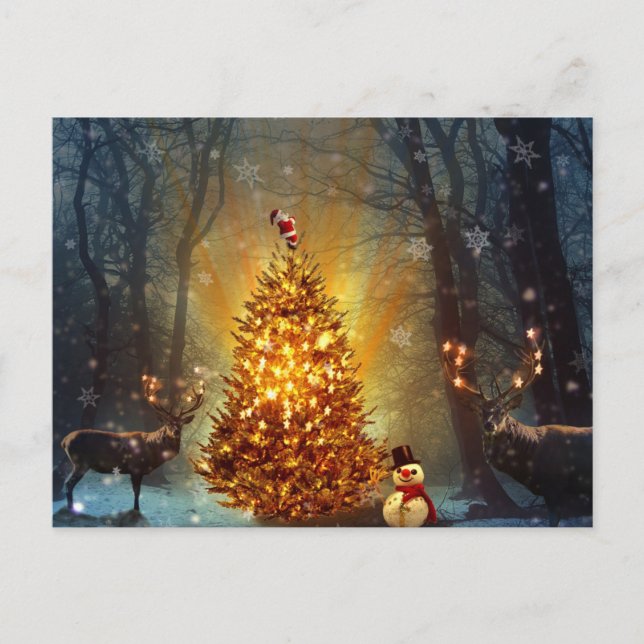 Weihnachtswald. Postkarte (Vorderseite)