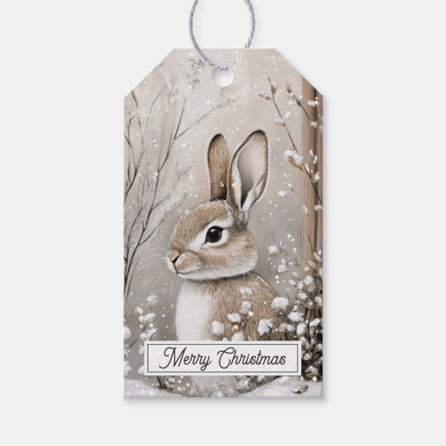 Weihnachtswald Weihnachten Geschenkanhänger (Vorderseite)