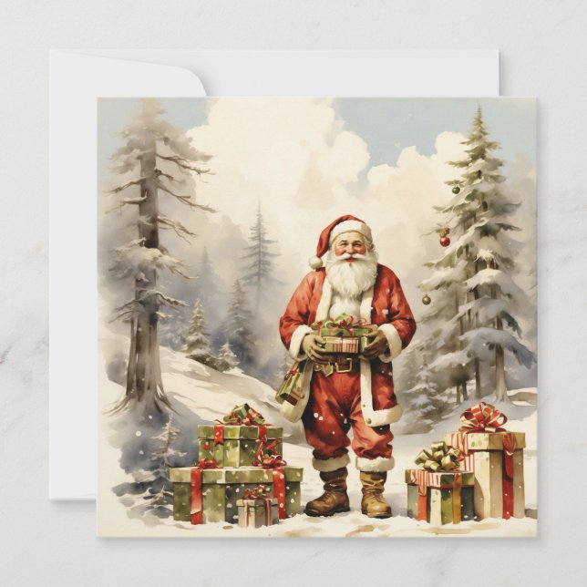 Weihnachtswald Weihnachten mit Geschenken (Vorderseite)