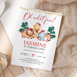 Weihnachtswald Winter Geburtstag Einladung