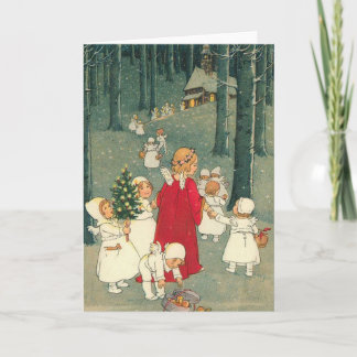 WeihnachtswaldAngels Feiertagskarte
