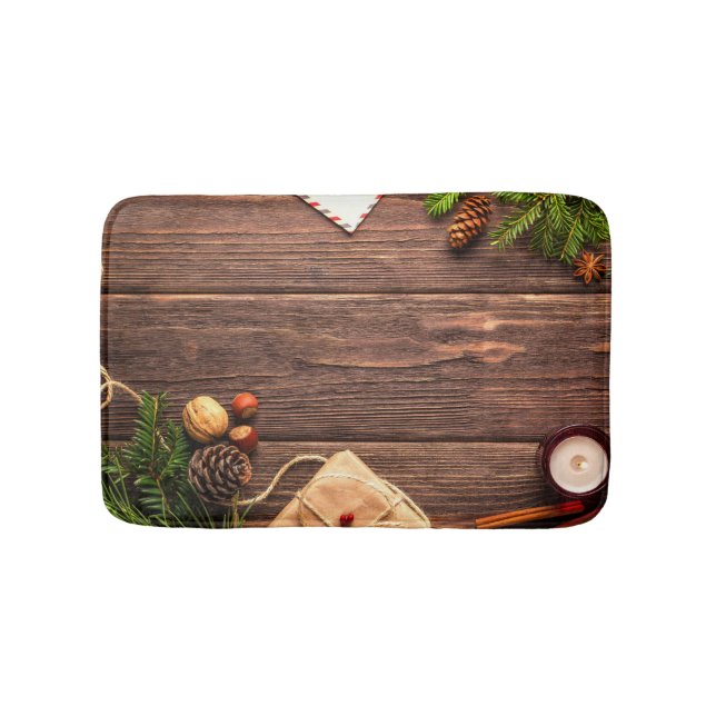 Weihnachtswaldszene Badematte (Vorderseite)
