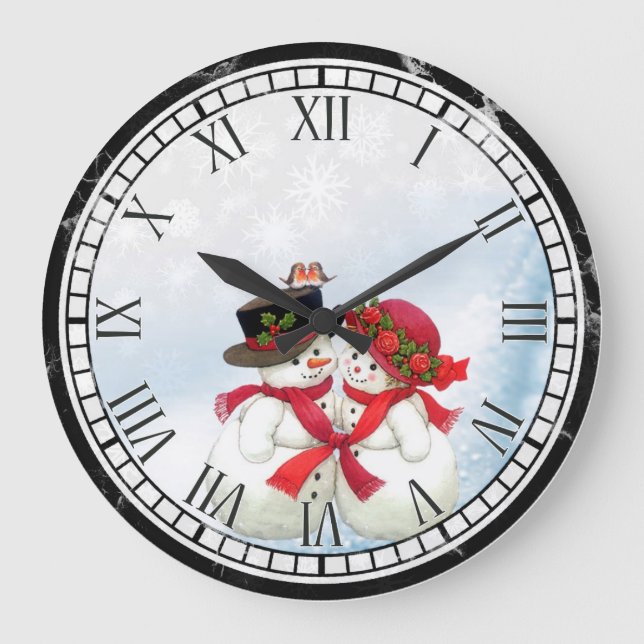 WeihnachtsWanduhr Große Wanduhr (Vorderseite)