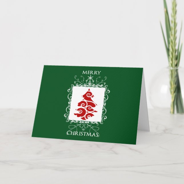 WeihnachtsWappen Feiertagskarte (Vorderseite)