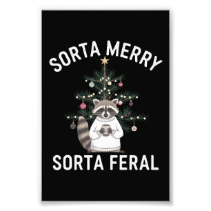Weihnachtswaschbär Einigermaßen fröhlich, einigerm Fotodruck