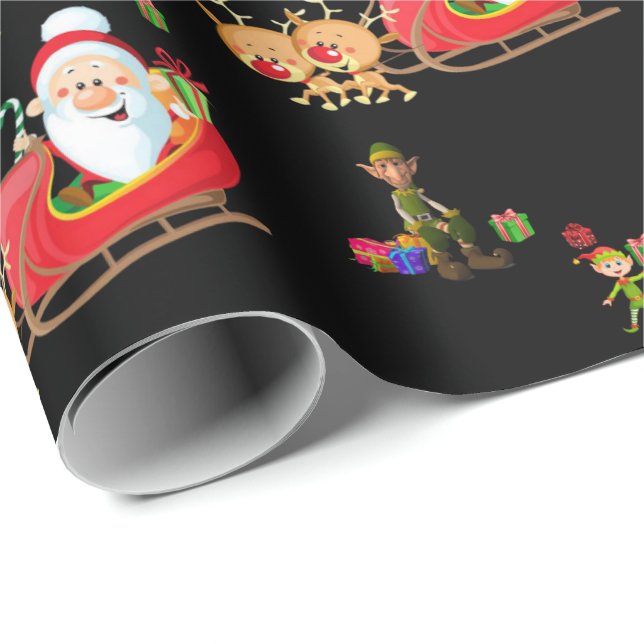 Weihnachtswaschpapier Santa Geschenkpapier (Rolleneckpunkt)