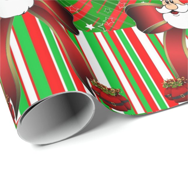 Weihnachtswaschpapier Santa Geschenkpapier (Rolleneckpunkt)