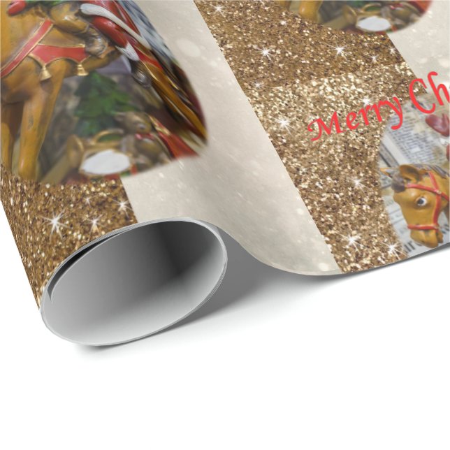 Weihnachtswaschpapier Santa Geschenkpapier (Rolleneckpunkt)