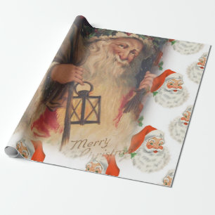 Weihnachtswaschpapier Santa Vintag Geschenkpapier