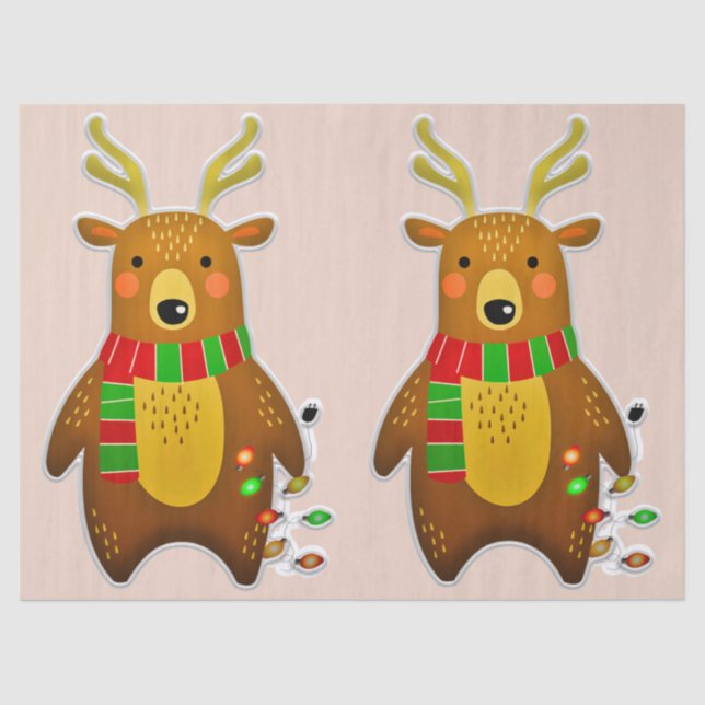 Weihnachtswaschpapier Seidenpapier (Vorderseite)