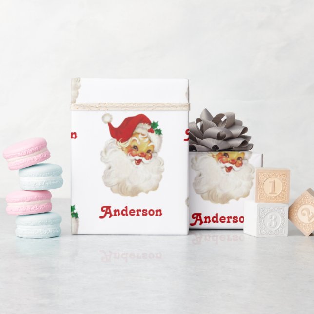 Weihnachtswaschpapier Vintag Santa Individuelle Na Geschenkpapier (Babyparty)