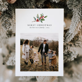 Weihnachtswasserfarbe Flora Fünf Foto Collage Feiertagskarte