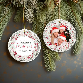Weihnachtswasserfarbe Foto Kranz Keramik Ornament