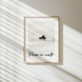 Weihnachtswasserfarbe Weltfrieden Poster