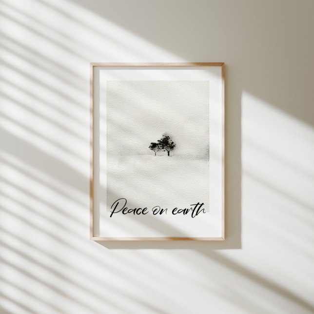Weihnachtswasserfarbe Weltfrieden Poster (Von Creator hochgeladen)