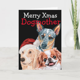 Weihnachtswasserfarbenkarte von Ihrem Hund Dankeskarte
