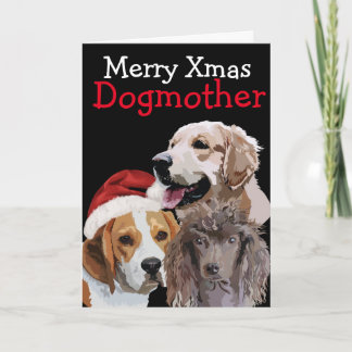 Weihnachtswasserfarbenkarte von Ihrem Hund Dankeskarte