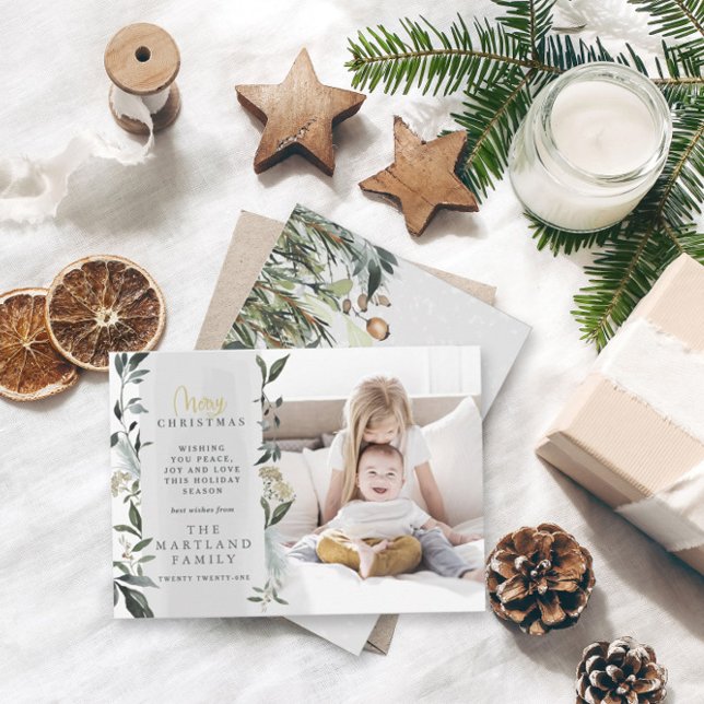 Weihnachtswassergrün Foto Feiertagskarte (Von Creator hochgeladen)