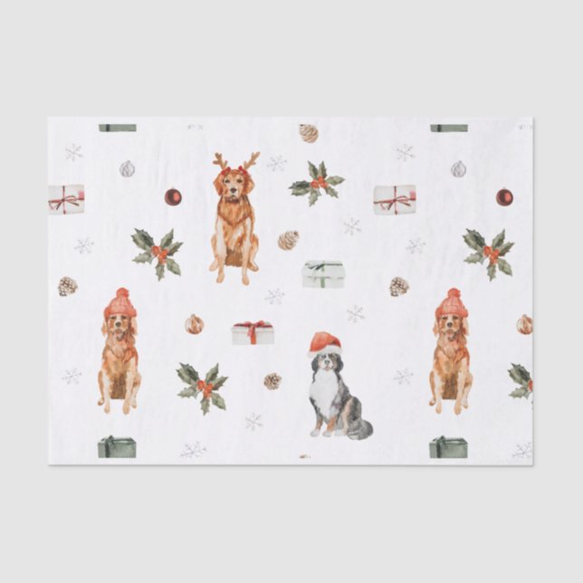 Weihnachtswasserhund Seidenpapier (Vorderseite)