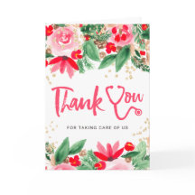 Weihnachtswasserkathoskop-Krankenschwester danke