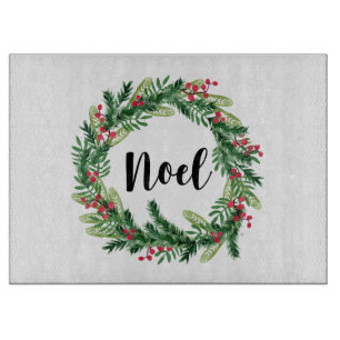 Weihnachtswasserkranz Schneidebrett