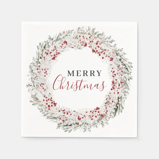 Weihnachtswasserkranz Serviette (Vorderseite)