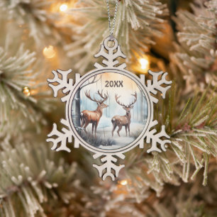 Weihnachtswasserrescher hinzufügen Jahr Schneeflocken Zinn-Ornament