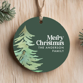 Weihnachtswasserwald Keramik Ornament