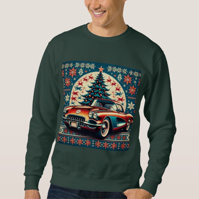 Weihnachtsweatshirt Christmas Chevrolet Corvette 1 Sweatshirt (Vorderseite)