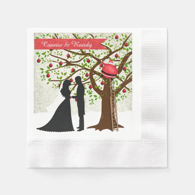 WeihnachtsWedding Napkin Serviette (Vorderseite)