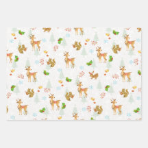 Weihnachtsweiden Wrapping Paper flach weiß