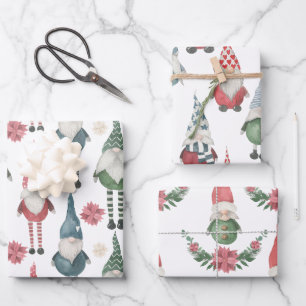 Weihnachtsweih Gonk Gnome Wrapping Paper Geschenkpapier Set