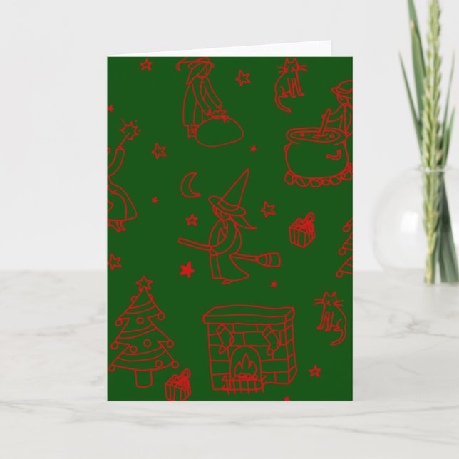 Weihnachtsweih, grün einladung (Vorderseite)