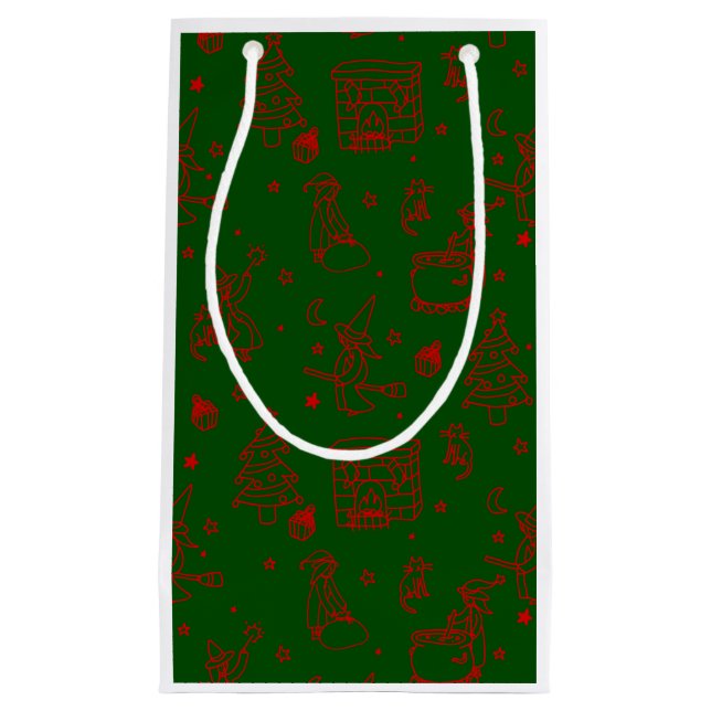 Weihnachtsweih, grün kleine geschenktüte (Vorderseite)