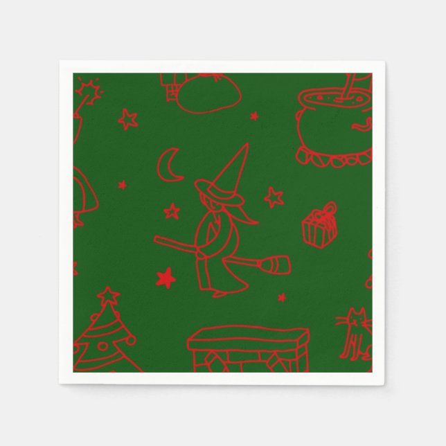 Weihnachtsweih, grün serviette (Vorderseite)