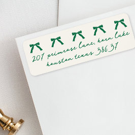 Weihnachtsweih Grüne Apfel verbeugt Rücksendeadres