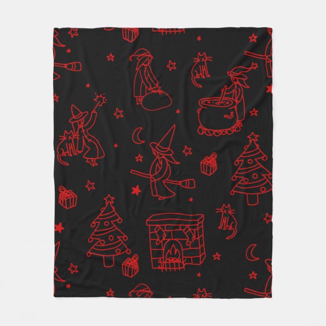 Weihnachtsweih, schwarz fleecedecke (Vorderseite)