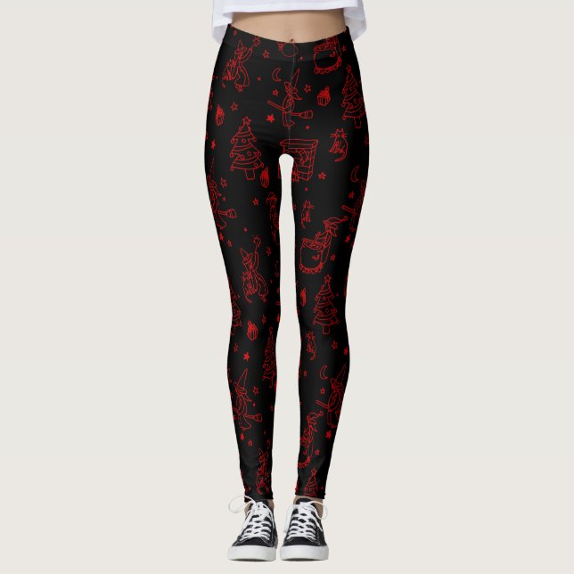 Weihnachtsweih, schwarz leggings (Vorderseite)