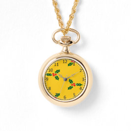 Weihnachtsweihe auf Orange Armbanduhr