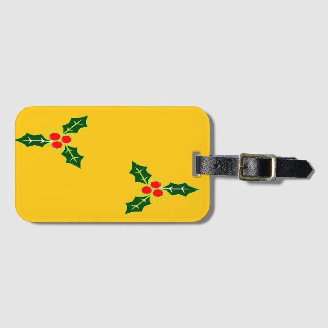 Weihnachtsweihe auf Orange Gepäckanhänger (Vorderseite (Horizontal))